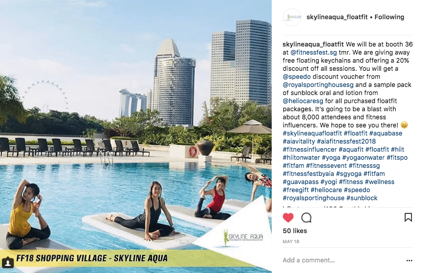 Skyline Aqua Instagram Post - Asia Fitness Fest